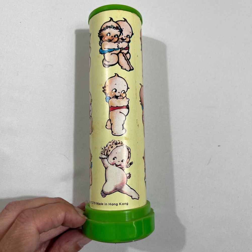 B. Shackman Kewpie Doll Kaleidoscope Vintage 1982 Green Cream Toy 7.25"